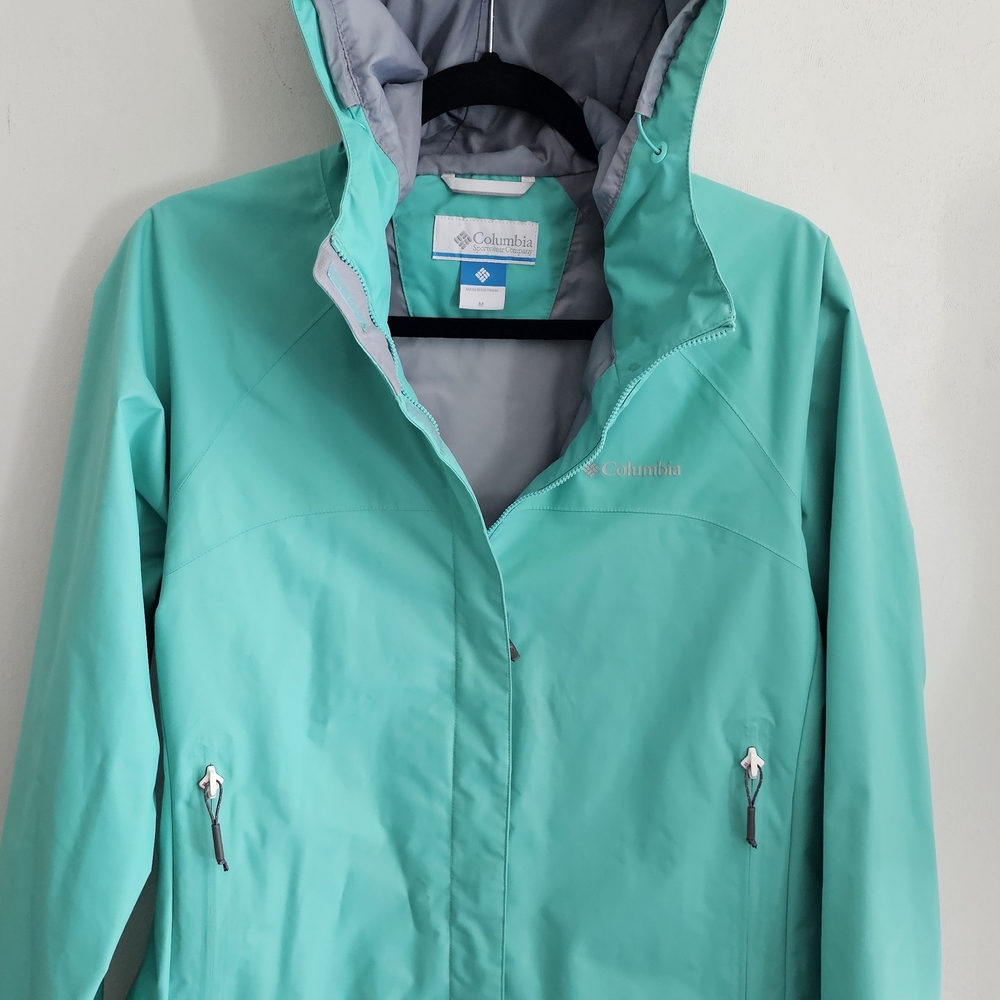 NWOT Columbia Women's Arcadia II Waterproof Teal Rain Jacket, Size M